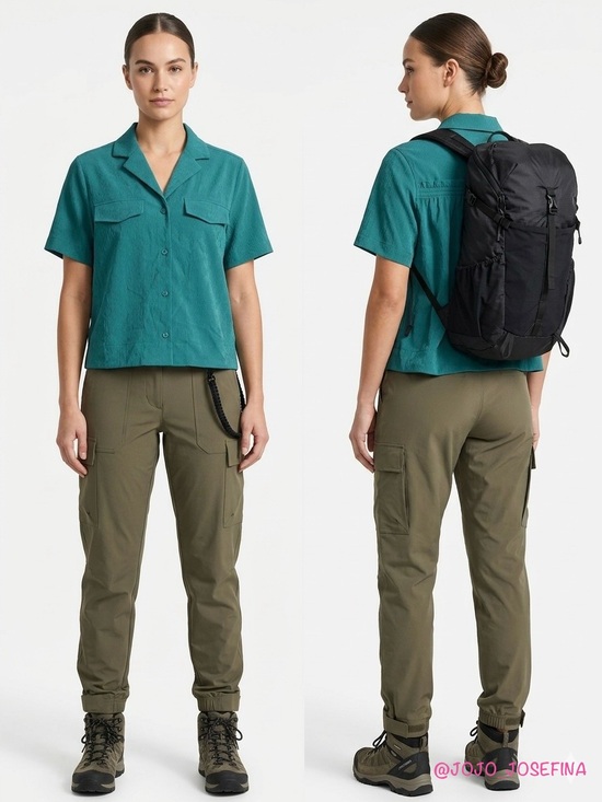 Athleta Tops - Athleta $99 NWT Echo Top Short Sleeve Button Up Teal Green XS P2P 19” L 21”